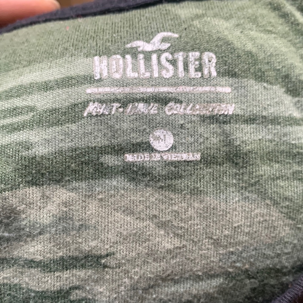 Black and camo hollister shirt